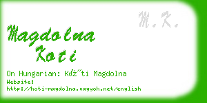 magdolna koti business card